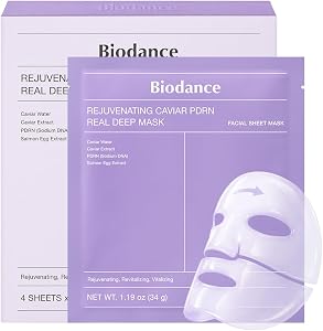 BIODANCE Rejuvenating Caviar PDRN Real Deep Mask, Overnight Hydrogel Face Mask, Skin Firmi