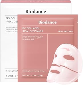 BIODANCE Bio-Collagen Real Deep Mask, Hydrating Overnight Hydrogel Face Mask, Pore Minimiz