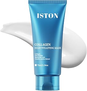 ISTON Collagen Night Wrapping Mask for Glass Skin - Elasticity& Hydration Boost,Reduce