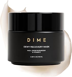 DIME Beauty Dewy Recovery Mask - Overnight Hydrating Face Mask with NAD+, Vitamin C and Sn