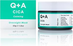 Q+A Cica Overnight Face Mask (50g), Calming, Hydrating and Barrier-Strengthening Face Care