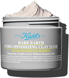 Kiehl's Rare Earth Pore Minimizing Clay Face Mask, Clarifying Facial Mask Reduces Excess O