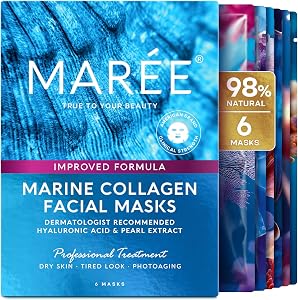 MAREE Collagen Facial Mask with Hyaluronic Acid — Sheet Face Mask Skincare — Centella Asia