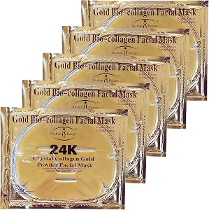 Luxurious 24k Gold Bio-collagen Facial Mask (5pcs)